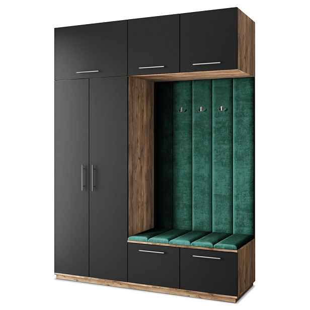 MASSENO MODERNÍ PŘEDSÍŇOVÁ SESTAVA REMA, 180/240/60 cm, dub Lefkas