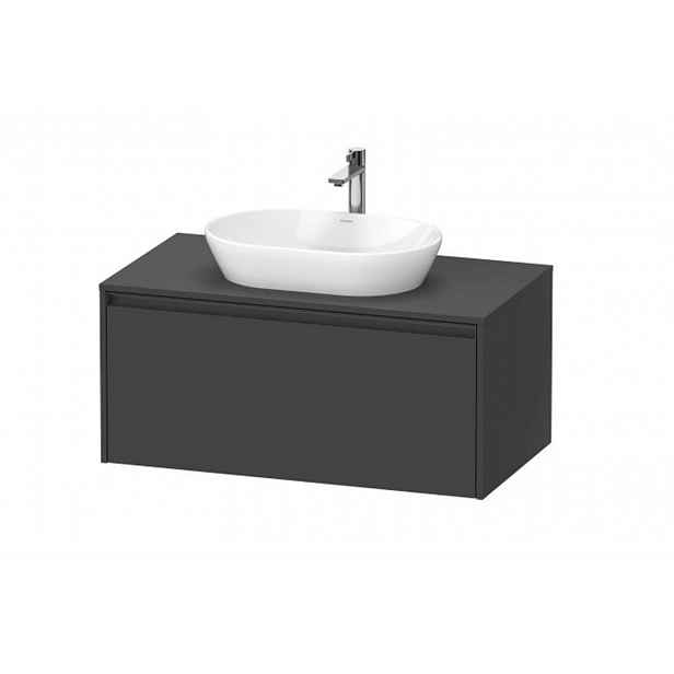 Duravit Ketho.2 - Umyvadlová skříňka s výřezem 46x100x55 cm, 1 zásuvka, grafit mat K24886049490000