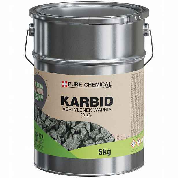 Karbid Čistý Karbid Vápníku 5kg Kovová Vzduchotěsná Plechovka