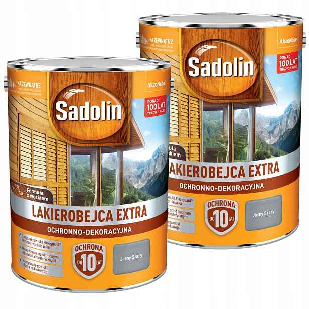 Sadolin Extra Lakobejca 10L Světle Šedá Set 2x5L