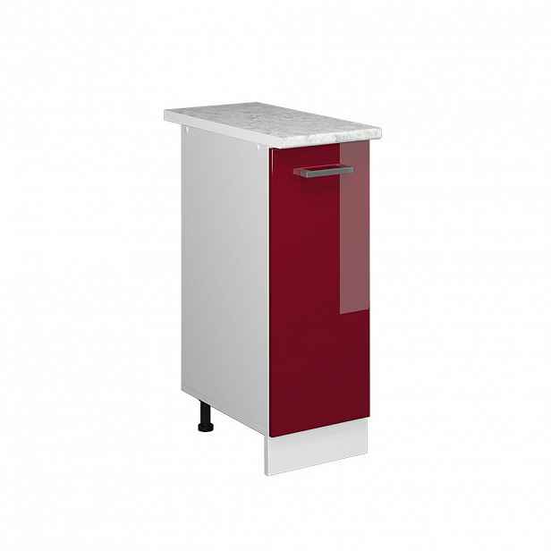 Vicco LÉKÁRNIČKOVÁ SKŘÍŇKA R-Line Červená vysoký lesk 30 cm s pracovní deskou