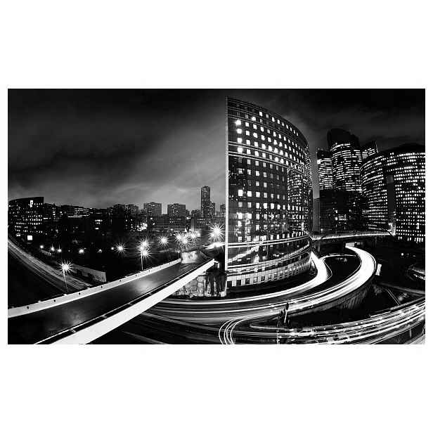 Fototapeta Noční New York Černé mrakodrapy vinylová 312x219 lepidlo