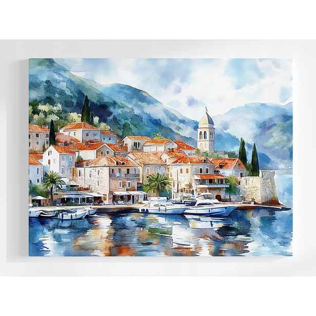 Plakát Chorvatsko Dalmácie Moře Hory Marina Deptak 100x75