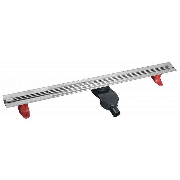 Polysan Slim - Nerezový sprchový žlab Spring s roštem, délka 120 cm, do prostoru, nerez SV120