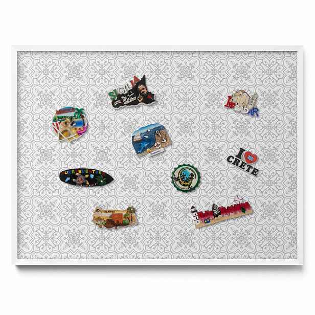 TULUP MAGNETICKÁ TABULE 80x60 cm bílý rám – Pravidelný ornamentální vzor