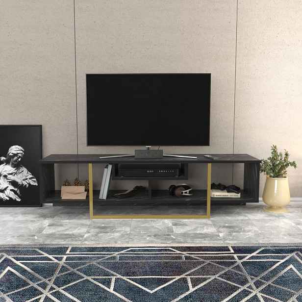 TV stolek Asal 150 - Black, Gold