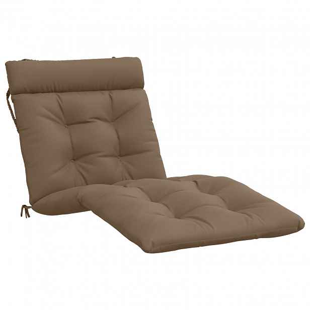 vidaXL Polštář na lehátko VIANEN 100% polyester Taupe 200 x 80 x 8 cm
