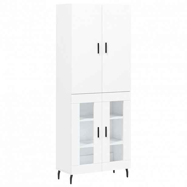 vidaXL Skříň highboard bílá 69,5 x 34 x 180 cm kompozitní dřevo