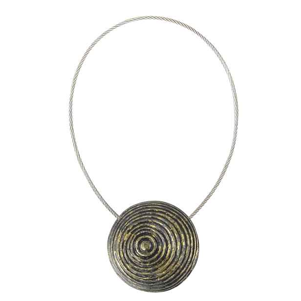 Dekorační ozdobná spona na záclony a závěsy s magnetem CATIA, zlatá, Ø 4 cm Mybesthome