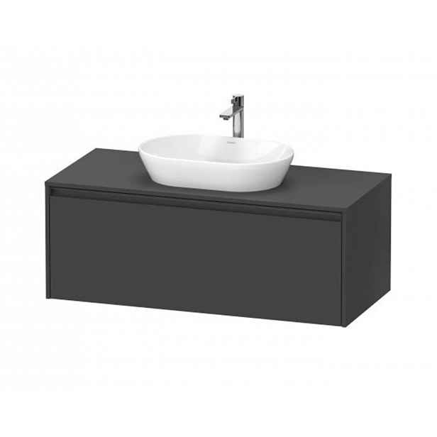 Duravit Ketho.2 - Umyvadlová skříňka s výřezem 46x120x55 cm, 1 zásuvka, grafit mat K24887049490000