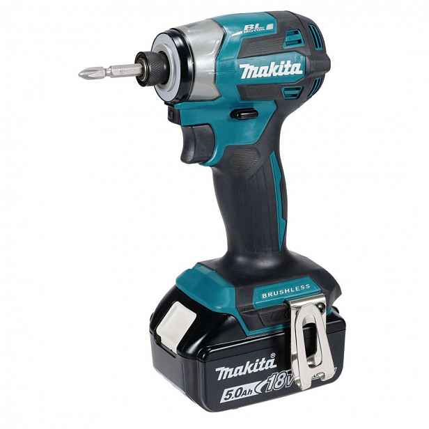Makita - 18V AKU rázový šroubovák, 2x aku Li-ion LXT 5,0 Ah, nabíječka DTD173RTJ