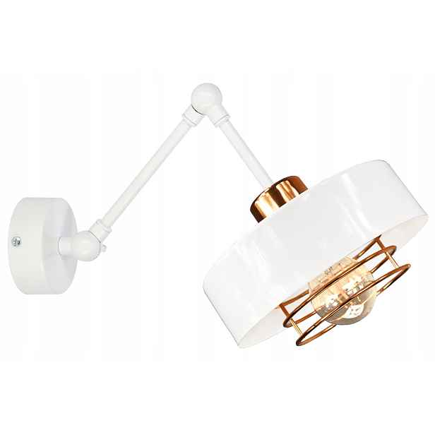 Nástěnná Lampa Loft Spiro 1 Bílá Měď Led