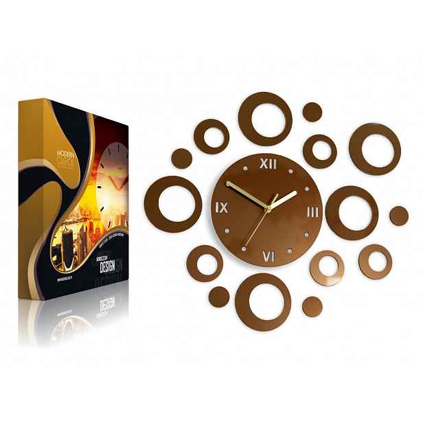 Nástěnné hodiny Ring Krásné Barvy Premium Copper