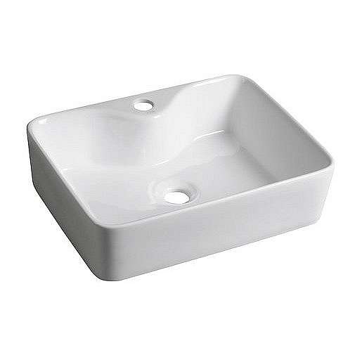 Umyvadlo na desku Sapho Balena 48x37 cm otvor pro baterii, bez přepadu BH7013