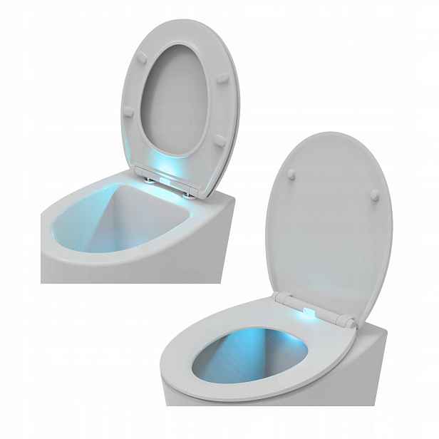 Wc Sedátko Podsvícené, Svítící Led, Pomalu Padající, Univerzální Wc
