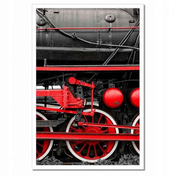 Plakáty v rámu 40x60 Červené hnací kola