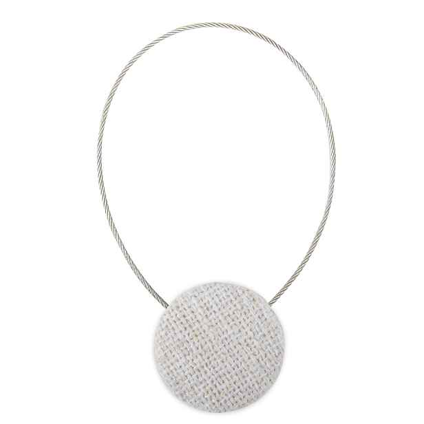 Dekorační ozdobná spona na závěsy s magnetem CONTE, bílá, Ø 3,5 cm Mybesthome