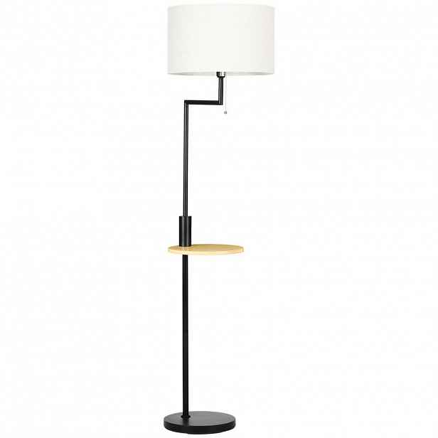 HOMCOM STOJACÍ LAMPY, stojací lampa s odkládací plochou, 40 W stojací lampa s USB portem, krémová