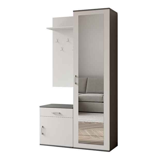MASSENO MODERNÍ PŘEDSÍŇOVÁ SESTAVA VENTO, 100/180,5/35 cm, šedá
