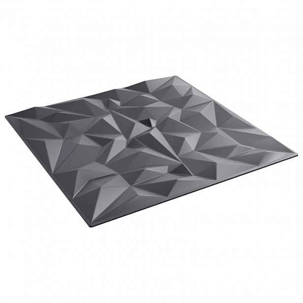 vidaXL Nástěnné panely 24 ks 50 x 50 cm Ametystová šedá XPS pěna