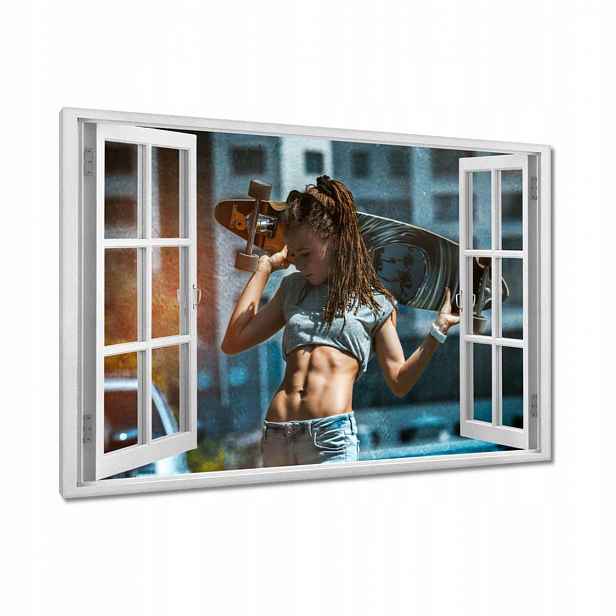Obrazy 90x60 Skateboard Deska Skoky