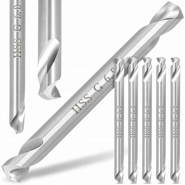 5 x Vrták Z Kovu Hss-g 6 mm Oboustranné Oceli Aluminium Vrtáky Milwaukee R6