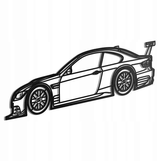 Bmw M3 E92 Gtr line Dřevěný 3D obraz Noční Lampa Led dálkové ovládání