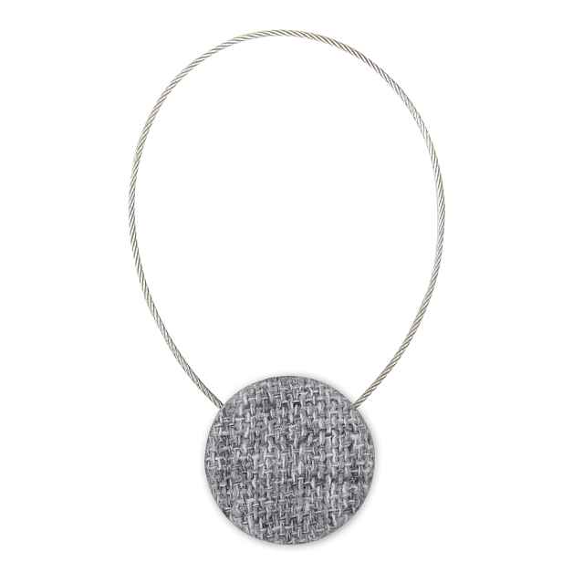 Dekorační ozdobná spona na závěsy s magnetem CONTE, světlá šedá, Ø 3,5 cm Mybesthome