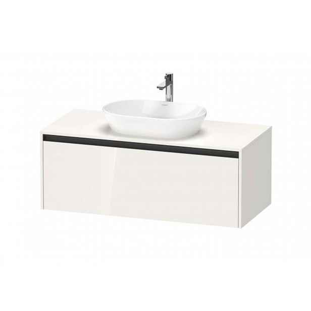 Duravit Ketho.2 - Umyvadlová skříňka s výřezem 46x120x55 cm, 1 zásuvka, lesklá bílá K24887022220000