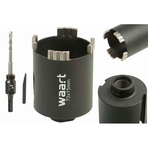 Korunkový Vrták Na Betonu Diamantový Turbo 72 mm Adaptér Hex Fréza S Adaptérem