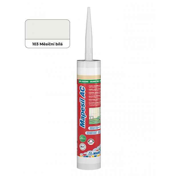 Sanitární silikon Mapei Mapesil 310 ml AC 103 měsíční bílá