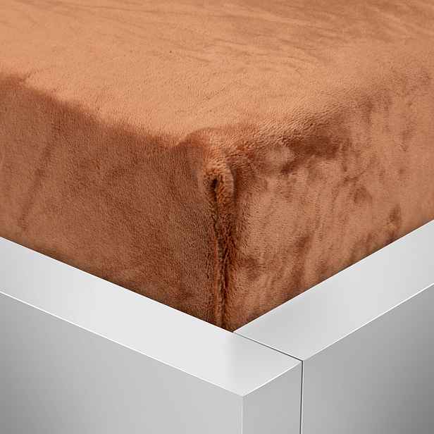 TP Mikroplyšové prostěradlo 220x200 Elegance - Rezavá Hnědá