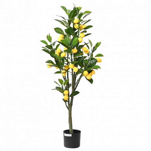 vidaXL Umělý citronovník 136 listů 120 cm zelený