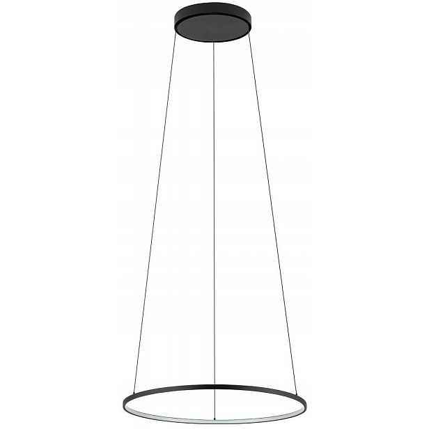 Závěsná lampa Circolo Černá 18W Led 3000K 45cm Stropní Svítidlo Pokoj Dům
