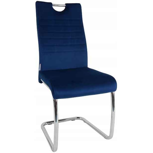 Křeslo Dankor Design Tris velur, modrá barva