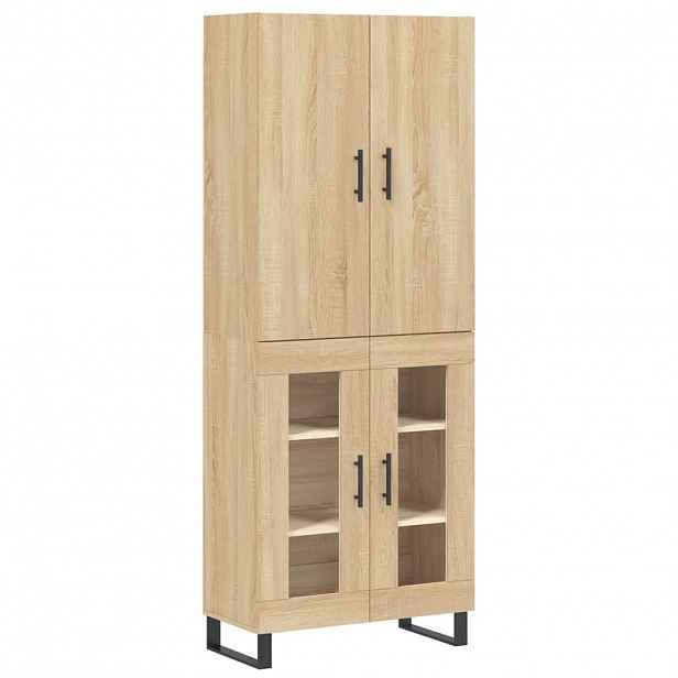 vidaXL Skříň highboard dub sonoma 69,5 x 34 x 180 cm kompozitní dřevo