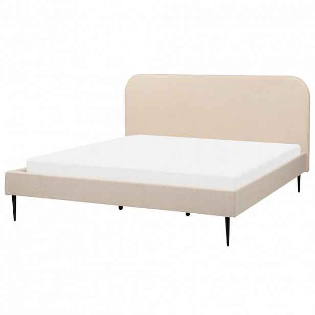 Beliani ČALOUNĚNÁ POSTEL 180/200 cm Světlá Béžová Flayat