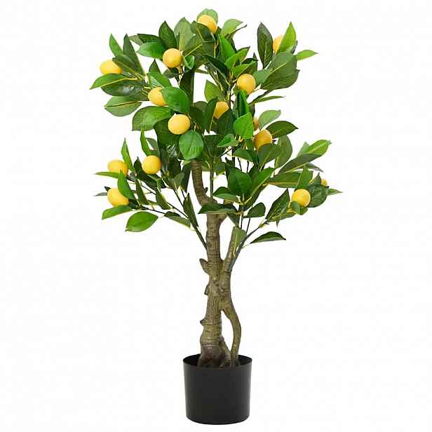 vidaXL Umělý citronovník 234 listů 90 cm zelený