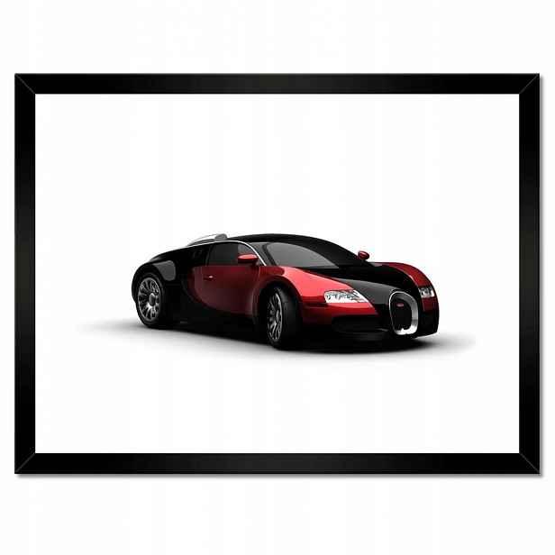Plakáty v rámu 40x30 Červené Bugatti Veyron
