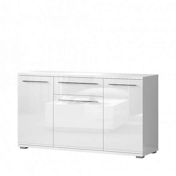 Komoda PIANO K150-3K1F/PN bílá lesk
