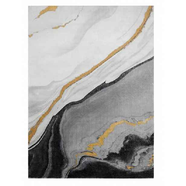 Kusový koberec Emerald 1017 black and gold, 160x220, černobílá, kancelář, Dywany Łuszczów