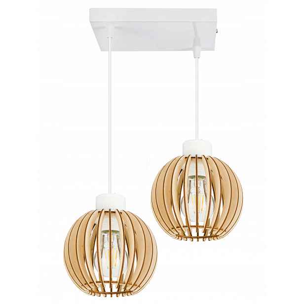 Závěsná Lampa Zwis stropní lustr Loft Dřevo 2