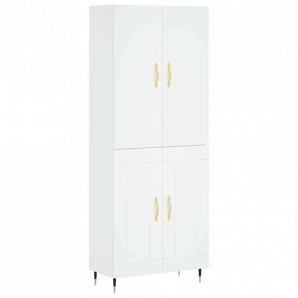 vidaXL Skříň highboard bílá 69,5 x 34 x 180 cm kompozitní dřevo