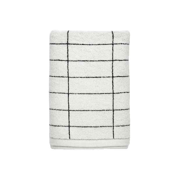 Bílé bavlněné ručníky v sadě 2 ks 40x60 cm Tile Stone – Mette Ditmer Denmark