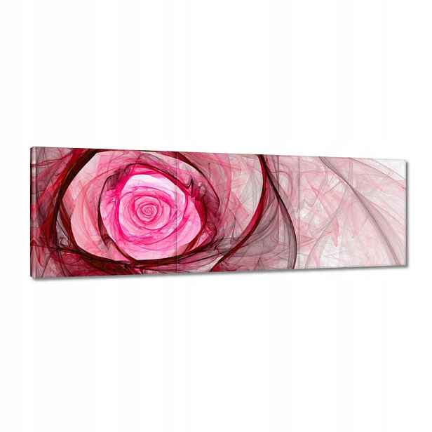 Obrazy 120x40 Růžová fraktální růže