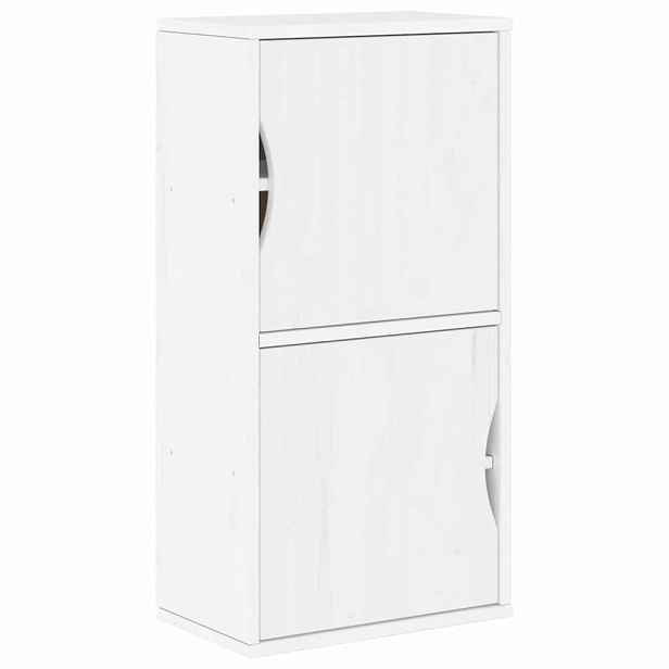 vidaXL Odkládací skříňka ODDA bílý 40x24x79 cm masivní borové dřevo