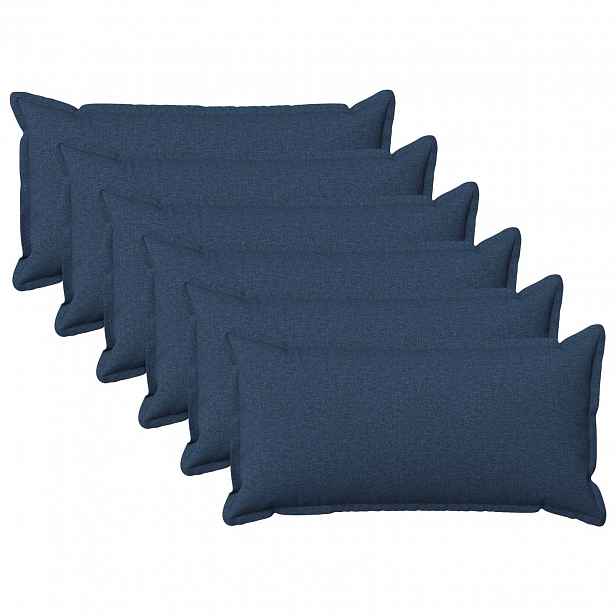 vidaXL Povlak na polštář 6 pcs HOUTEN Modrá 40 x 70 cm Falešný len