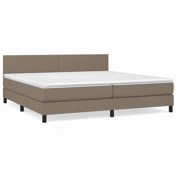 vidaXL Box spring postel s matrací taupe 200x200 cm textil