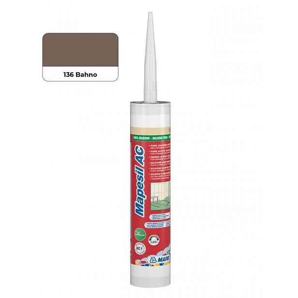 Sanitární silikon Mapei Mapesil 310 ml AC 136 bahno