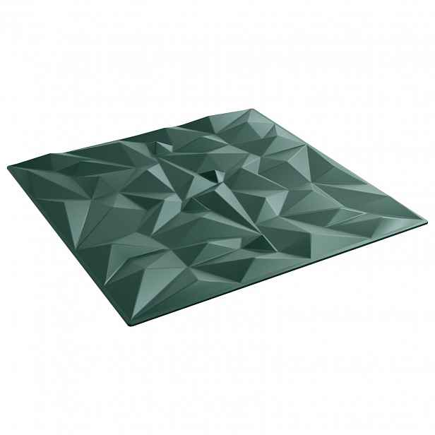 vidaXL Nástěnné panely 12 ks 50 x 50 cm Ametystová zelená XPS pěna